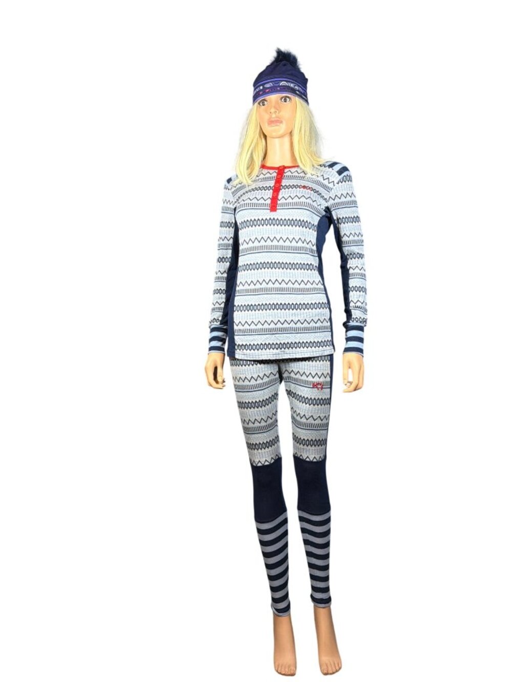Kari Traa Åkle Blue Thermal Base Layer SET Medium Top/Bottom MSRP$240 - Picture 1 of 17